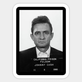 johnny cash folsom Sticker